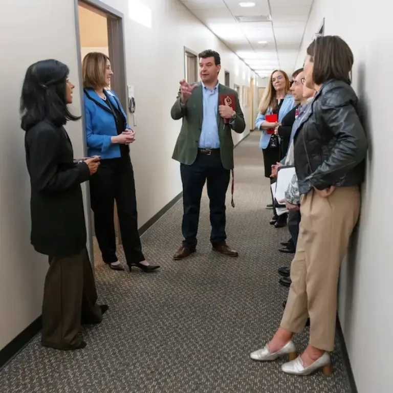 Chancellor Ramchand talks to Polis